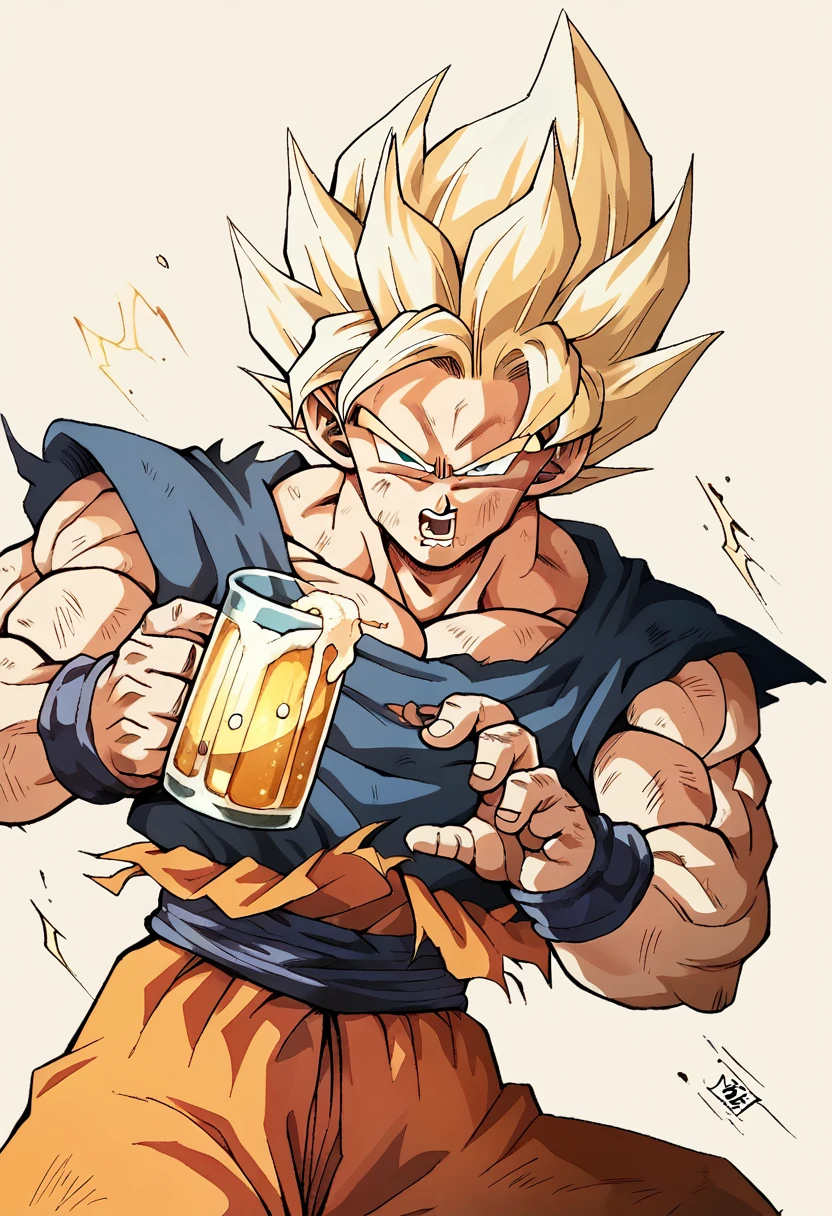 Goku, Drinking beer, On ice, Antarctica