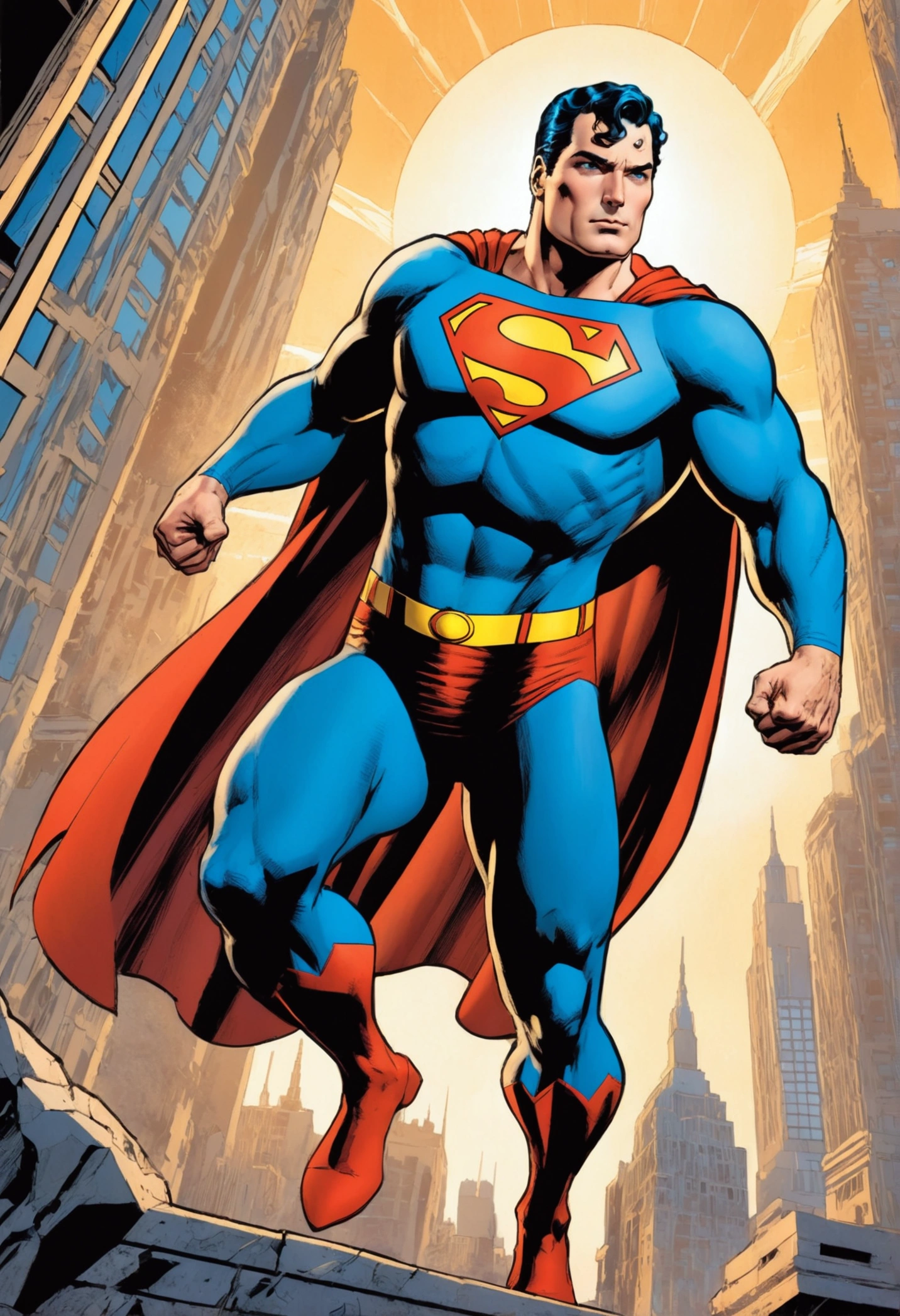 Classic Superman, comic style
