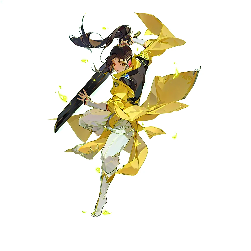 Anime character flying in the air with a sword and a cloak, zhongli from Genshin Impact impact, keqing from Genshin Impact impact, Genshin Impact impact character, heise jinyao, Krenz Kushat and Lin Wenjun, ayaka Genshin Impact impact, Genshin Impact, author：Yang J, Artgerm 和 Atey Ghailan, bian lian