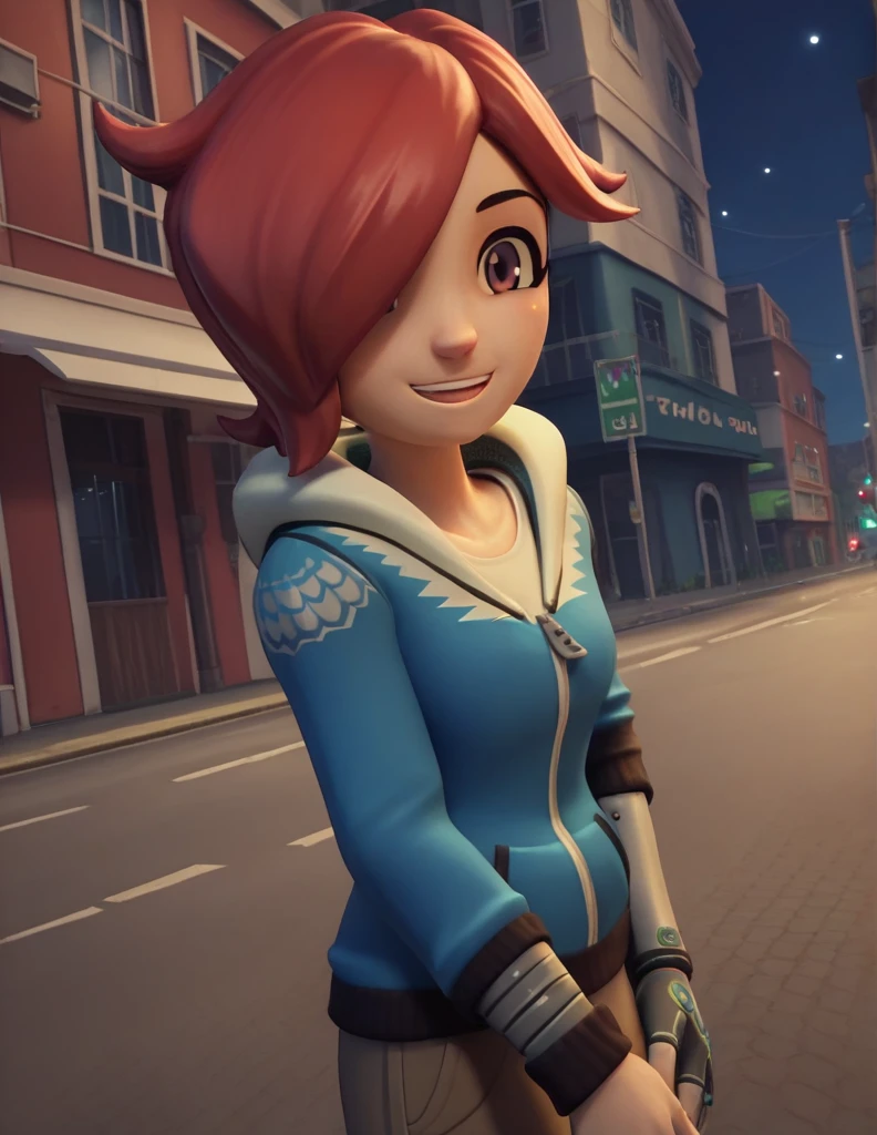 score_9, score_8_up, score_7_up, source_anime,
turboartificialrapidintelligence, turbo artificial rapid intelligence, red hair,hair over one eye, brown eyes, 3d,
hood, hoodie,
outside, street, night city, on side, happy,
looking at viewer, dutch angle, solo,