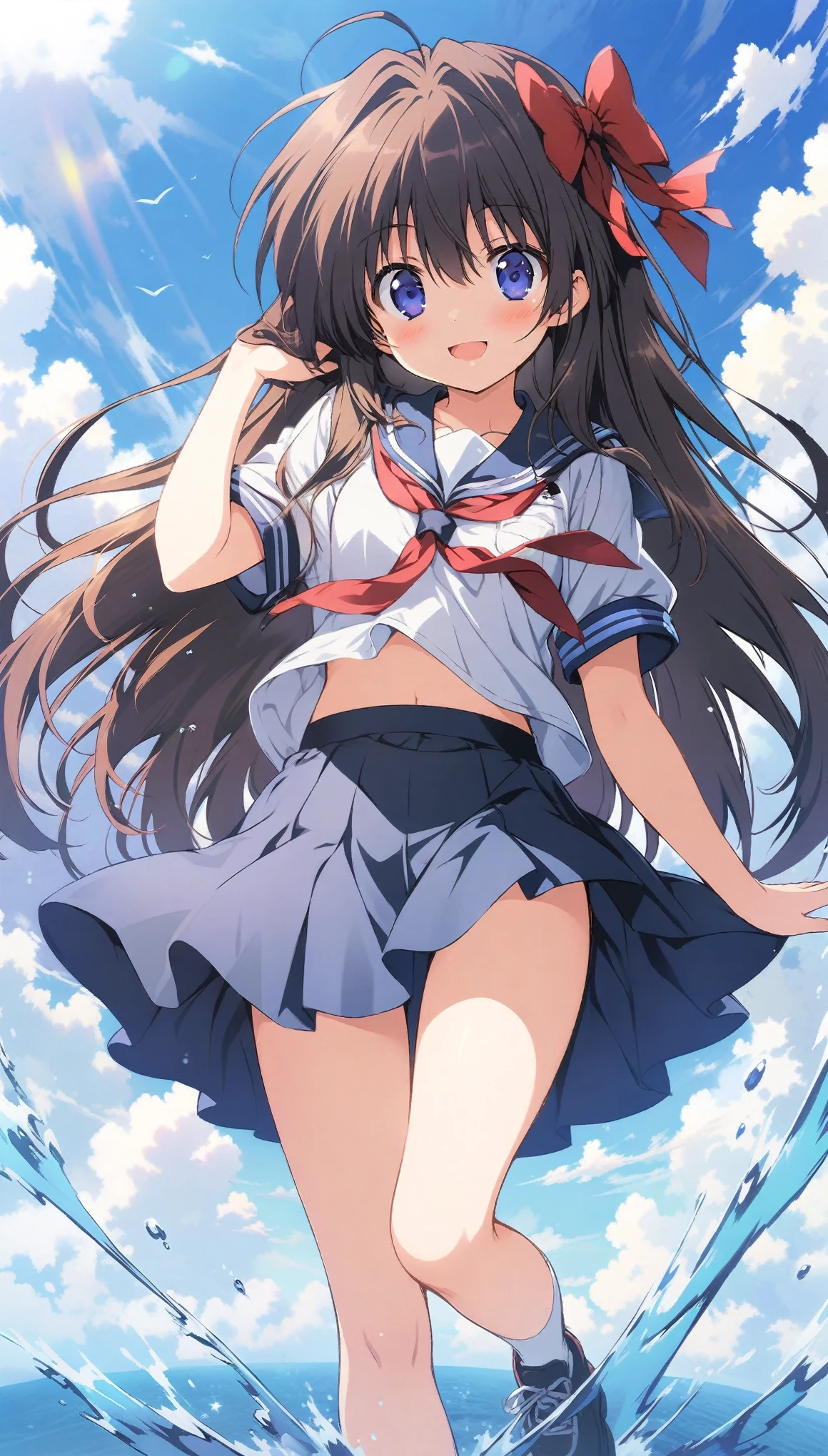 key_(company),clannad,kanon,air,little_busters!,rewrite,summer pockets ,game cg,serafuku,contrapposto,full body