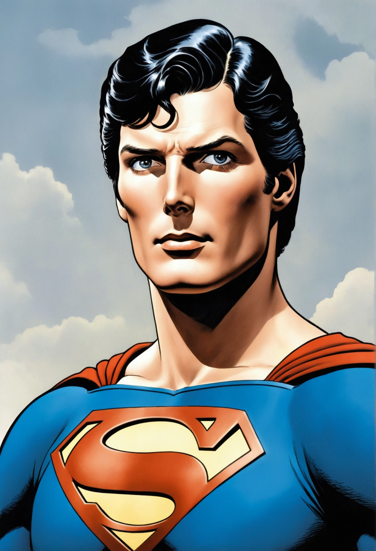 Classic Superman (Christopher Reeve), comic style
