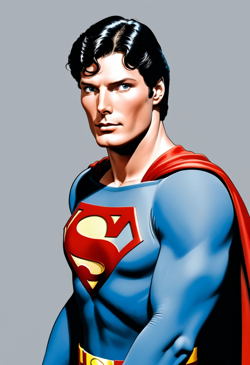 Classic Superman (Christopher Reeve), comic style