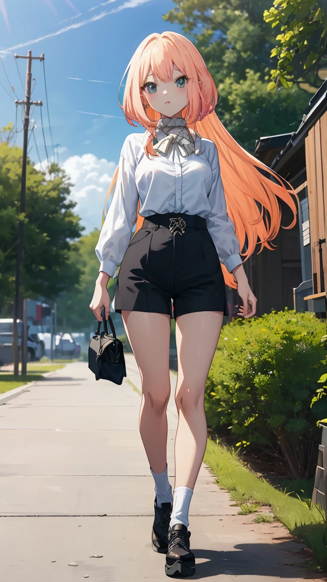 anime girl a white shirt and black shorts, seductive anime girl, humanoid pink female squid girl, attractive anime girl, haruno sakura, female anime character, anime girl named lucy, marin kitagawa fanart, fox nobushi, anime moe artstyle, ruri, rope around neck, 