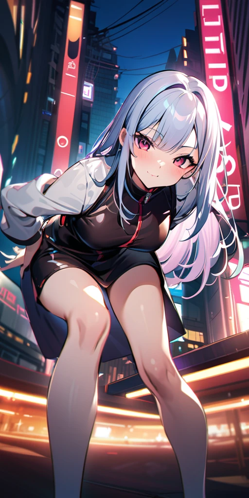 ((Highest quality、masterpiece、Anime Style、Highest quality、High resolution、8k、detailed、ultra-detailed:1.3))、Long legs、Sharp focus:1.2, Beautiful woman with perfect figure:1.4、(smile:1.2), double eyelid、30-year-old woman、Sexy pose、((((Shut your mouth.、One Woman、ワンピース:1.5)))),The background is tokyo