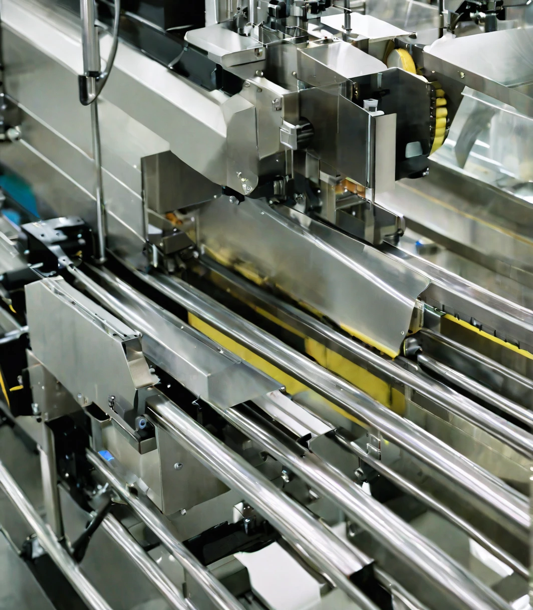 Visual: Closeup of a packaging machine in operation.