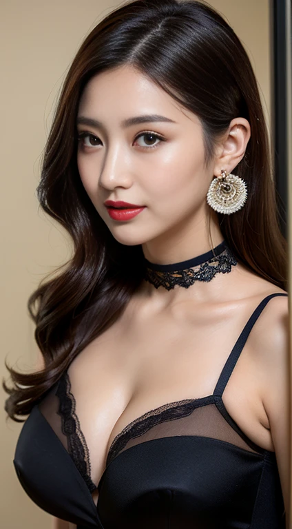 ((midnight, Need, 8k, tmasterpiece:1.3)), A whole body, Long legs, Focalors:1.2, Plump body,perfect figure beautiful woman:1.4,((Dark brown hair, huge tit:1.2 )), (low chest,deep v big breasts, Silk stockings,Floral dress,Floral dress), ((looking in a mirror,The man in the mirror,mirrors,uncanny)), crowd of,Dressing mirror highly detailed facial and skin texture, There are a lot of people,Detailed eyes, double eyelid,largeeyes,adolable,s girl,crisp breasts,Smile with,Bigger breasts, updo hair,crisp breasts,Rose flower,Get wet,Sweat profusely,Red lips,Hot dance,Large bust,huge tit,Wear earrings,wearing a choker,Wear a bracelet,Noble beauty,Beautiful breasts,Full ,White skin,Hot,Charming,eye shadows,seductiv,Hot beauty,Raised sexy,'s,gigantic cleavage breasts,wears glasses