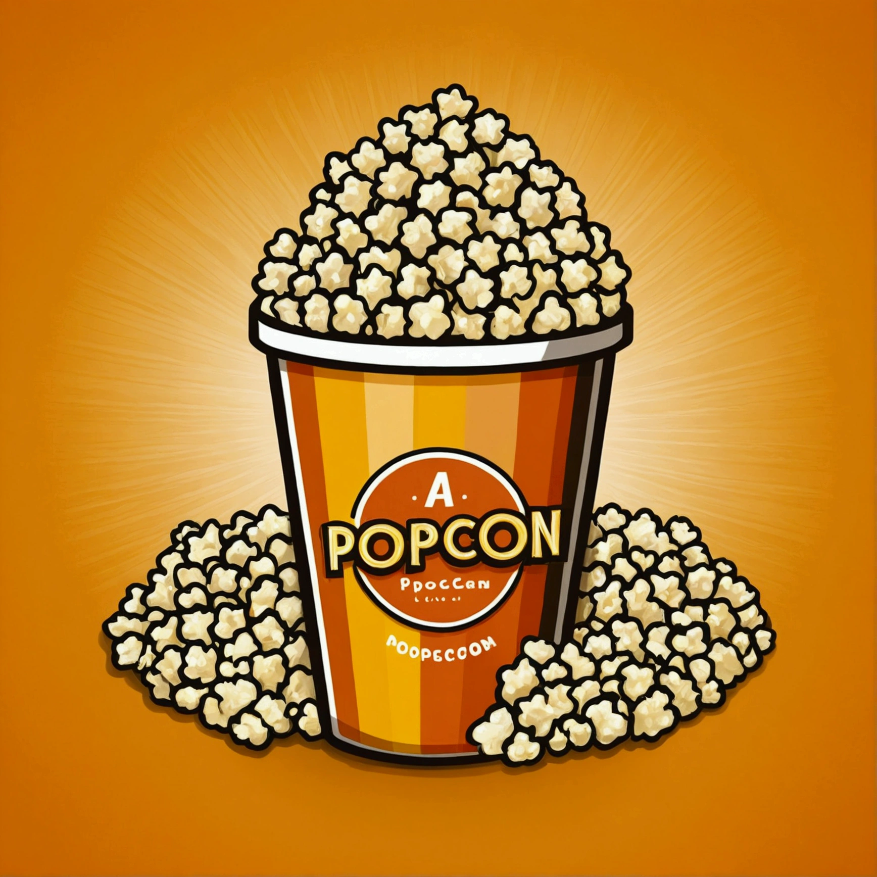 A popocorn logo for a mobile app