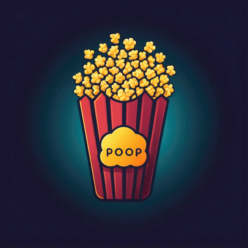 A popocorn logo for a mobile app