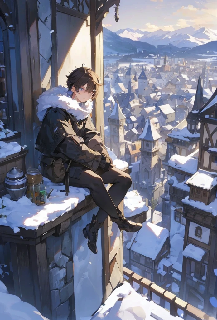 (1girl in),(beautiful eyes finely detailed、Face to detail、masterpiece sidelighting、masterpiece、top-quality、detaileds、High resolution illustration),Woman playing online games、photographed from the back、posterior view、Looks Back、a closeup、Large screen、18year old、players、Esports players、A smile、frontage、Brown hair、Short bob hair、The upper part of the body、tre anatomically correct、Precise hand shape