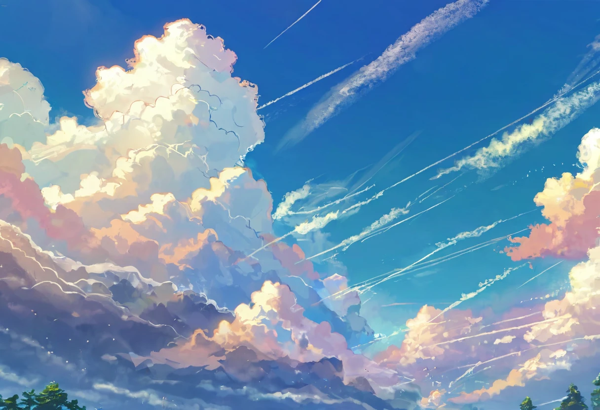 Beautifully detailed sky and clouds、