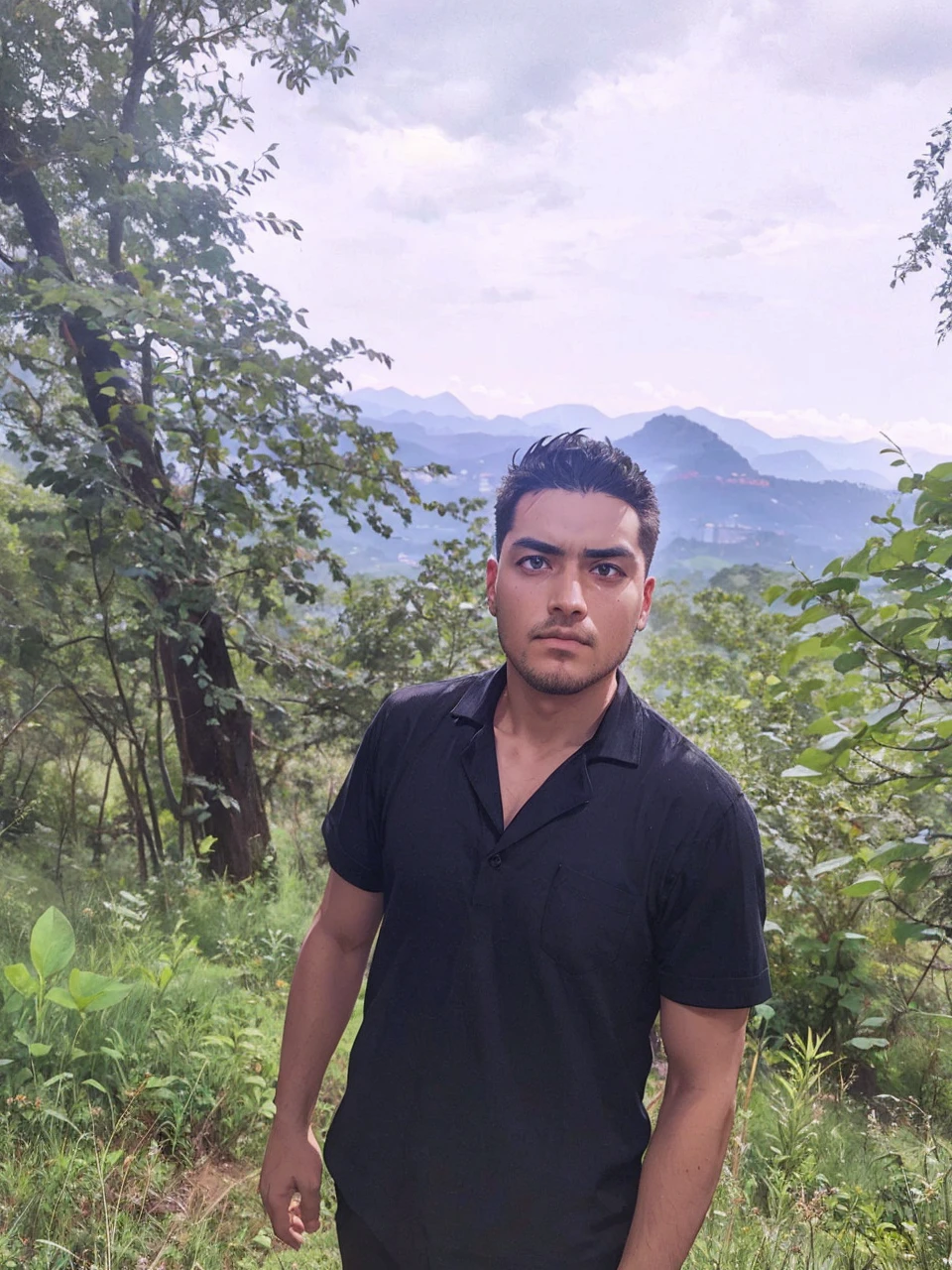 Make the photo with sharp eyes and smart look in the eyes.