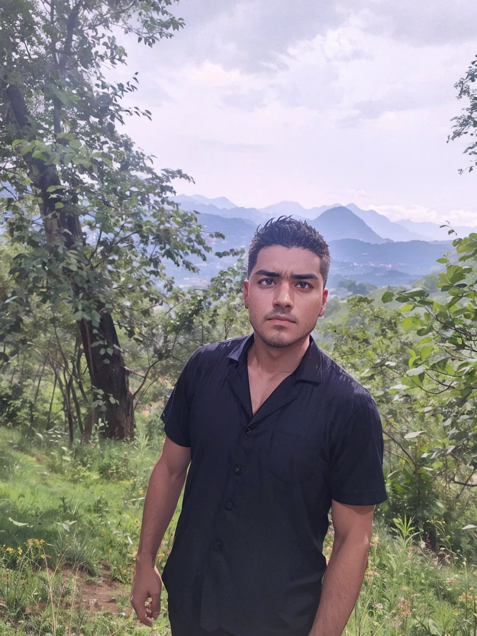 Make the photo with sharp eyes and smart look in the eyes.