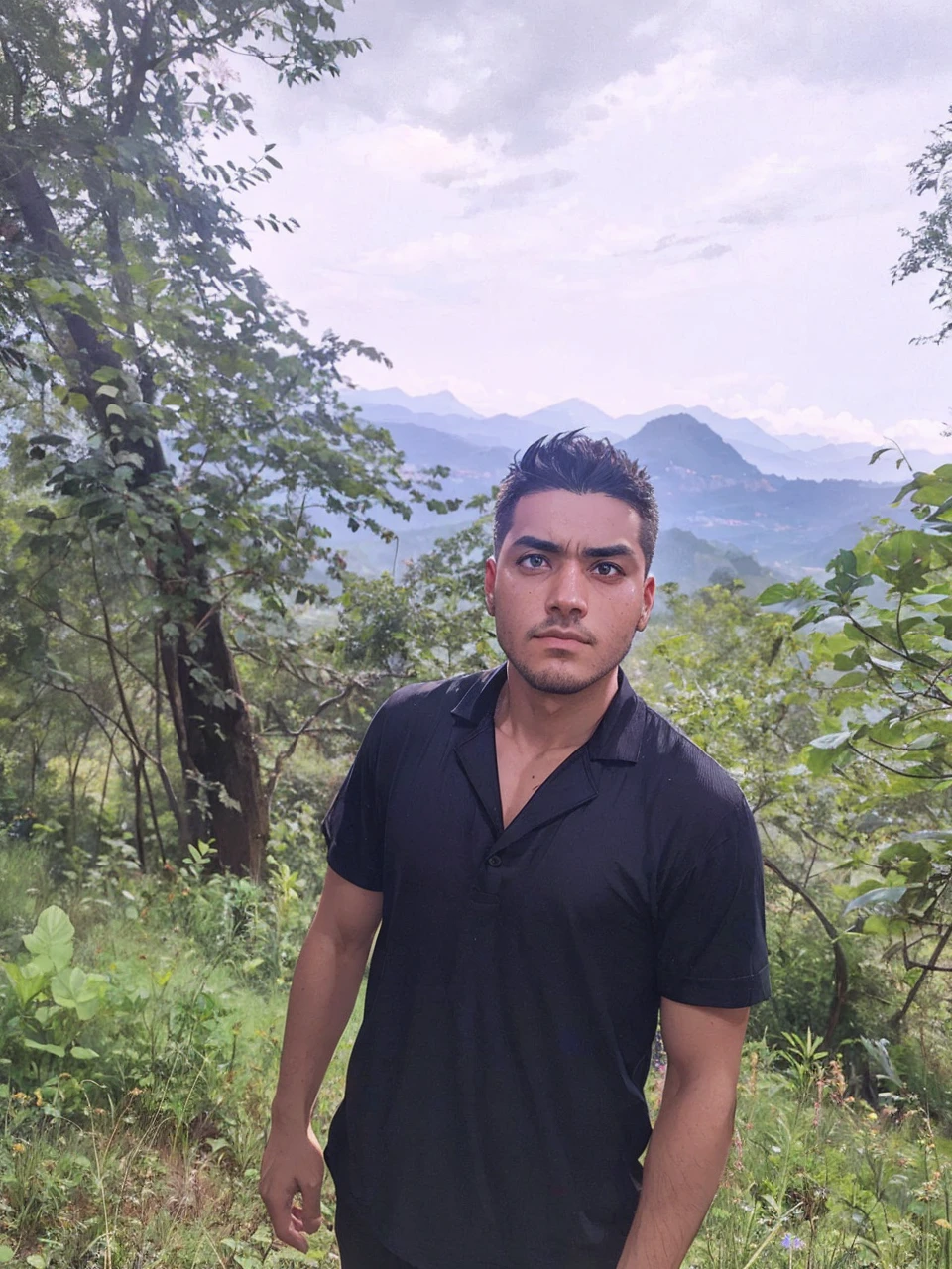 Make the photo with sharp eyes and smart look in the eyes.