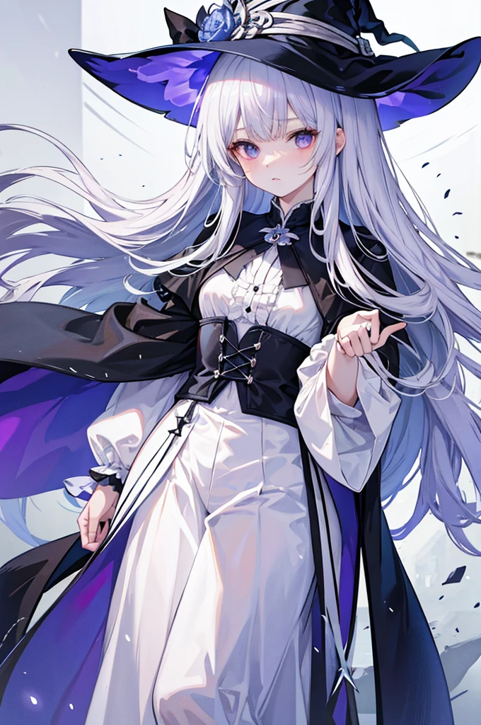 witch、Silver Hair、witch帽子