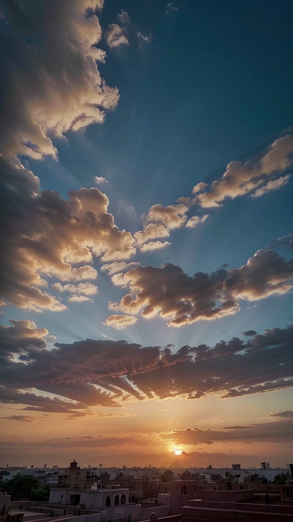 Sky picture, rajasthan Sunset, India, instagram story material, aesthetic, clouds, birds