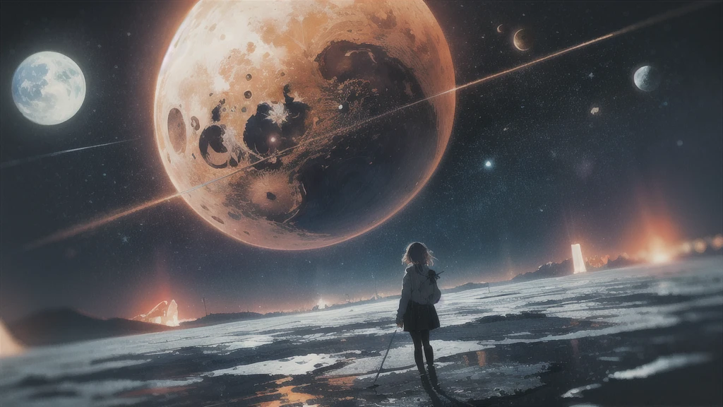 lonely night, Absurd, High resolution, Super detailed, (One girl:1.3),
Break Lomography, Analogue photography, Vibrant colors, Soft Focus, Light leakage, Dreamy atmosphere, Experimental charm, Nostalgic Charm BREAK Color Field Painting, large colored bands, abstract expressionism, Bold colors, Emotional impact, Atmospheric Depth, Minimalist Approach BREAK
, Space Exploration, Celestial Bodies, Astronomical phenomena, Scientific discoveries, otherworldly wonders