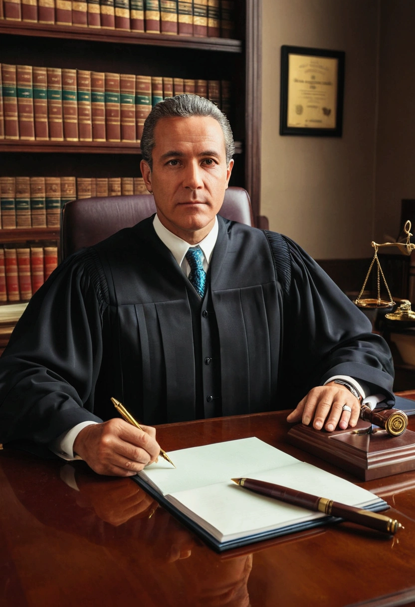 Lawyer in his office 