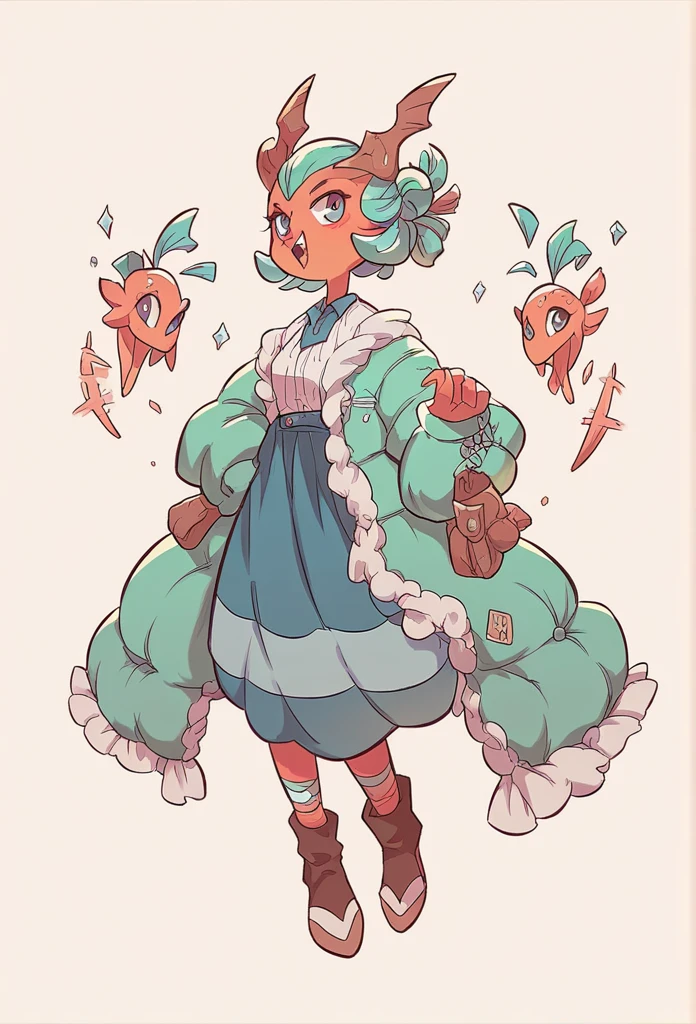 Dragona woman art deco full body character references