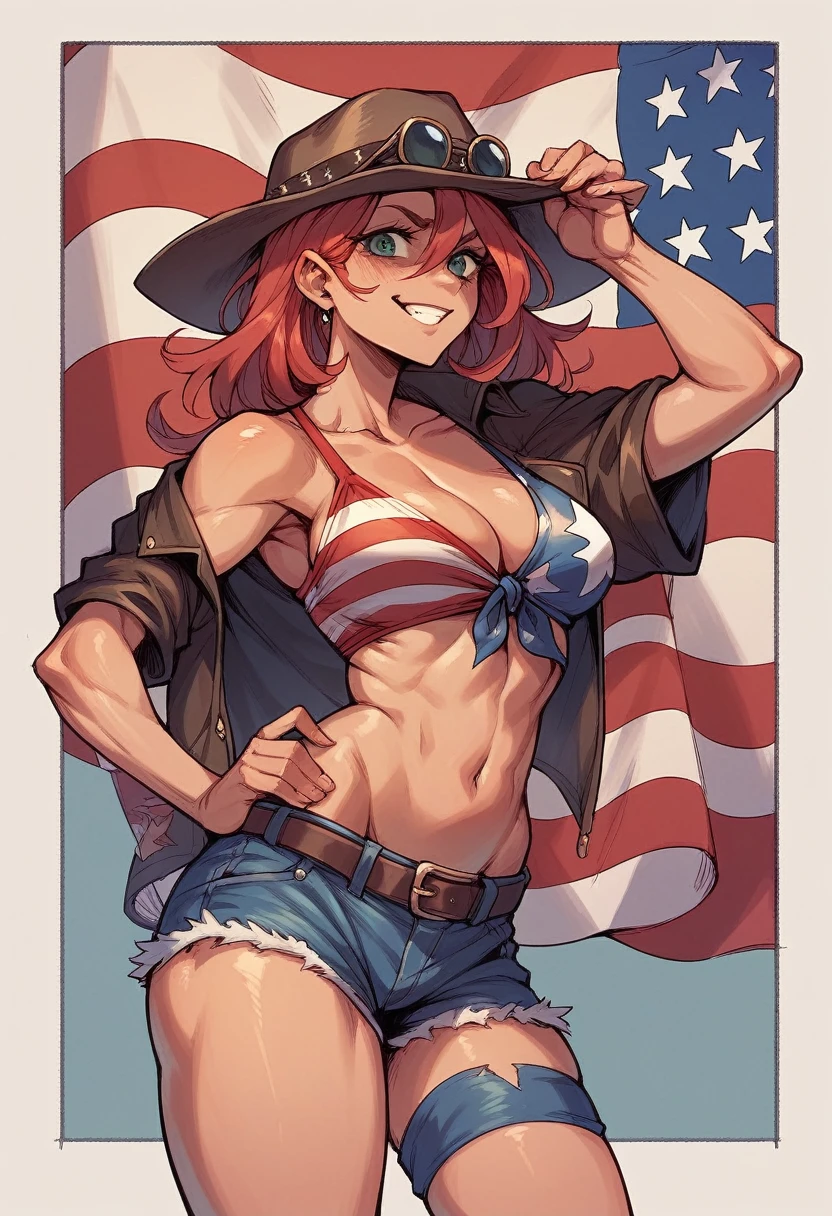 Personification of the American flag.