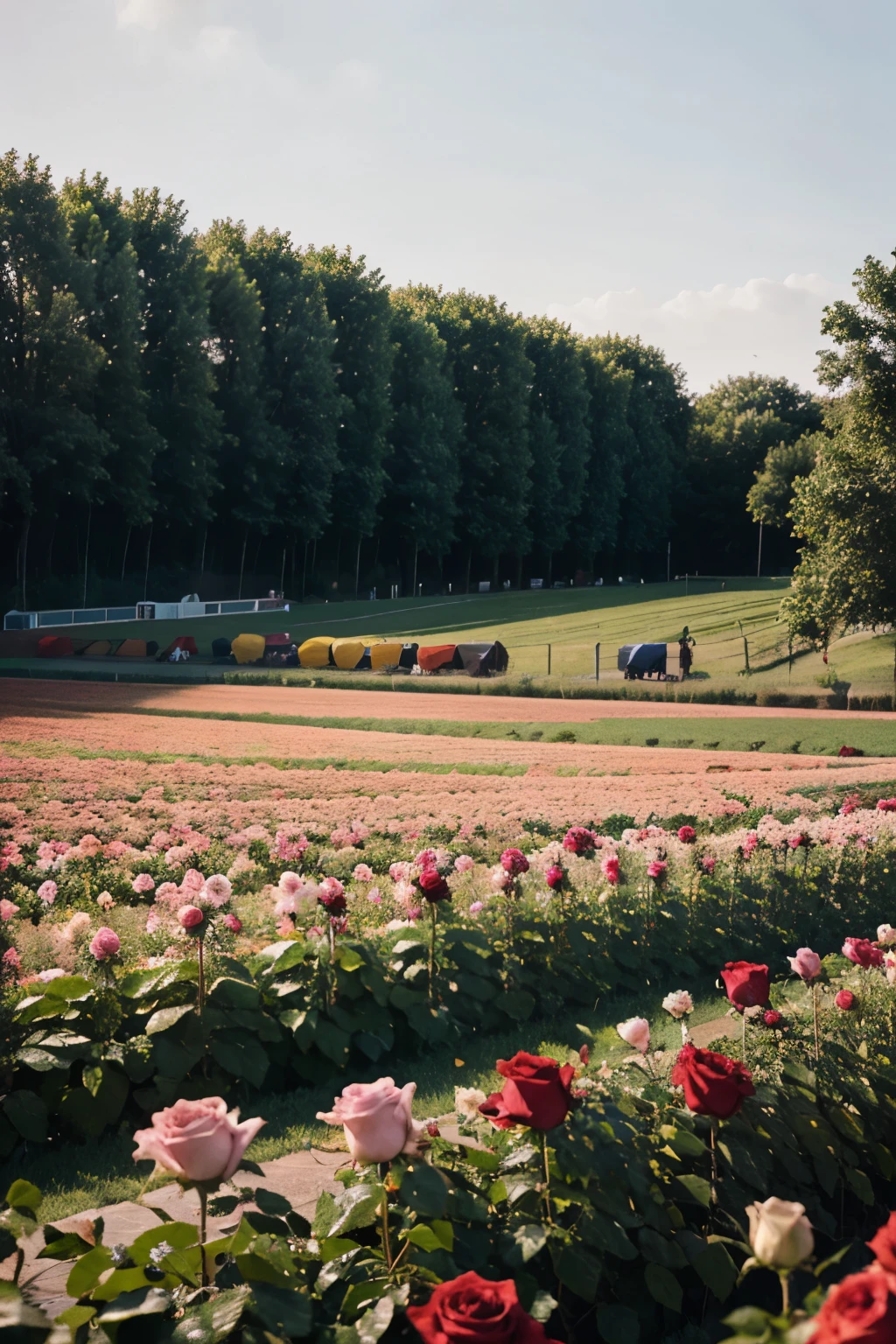 Real colorful pictures of various rose farms