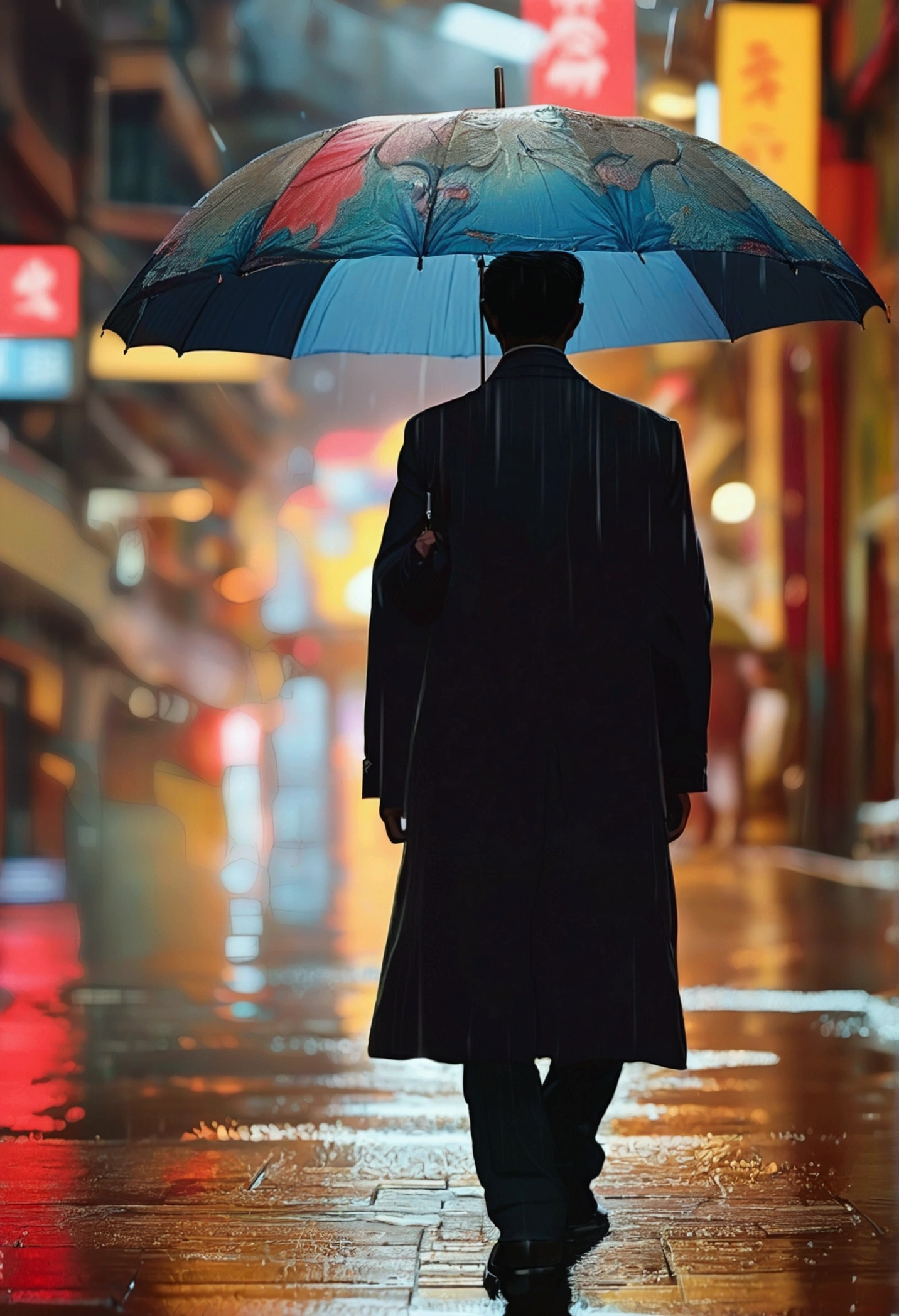 Person with an Umbrella, looking at viewer, by Kilian Eng, RAW photo, 35mm photograph, bokeh, best quality, masterpiece, very aesthetic, perfect composition, intricate details, ultra-detailed