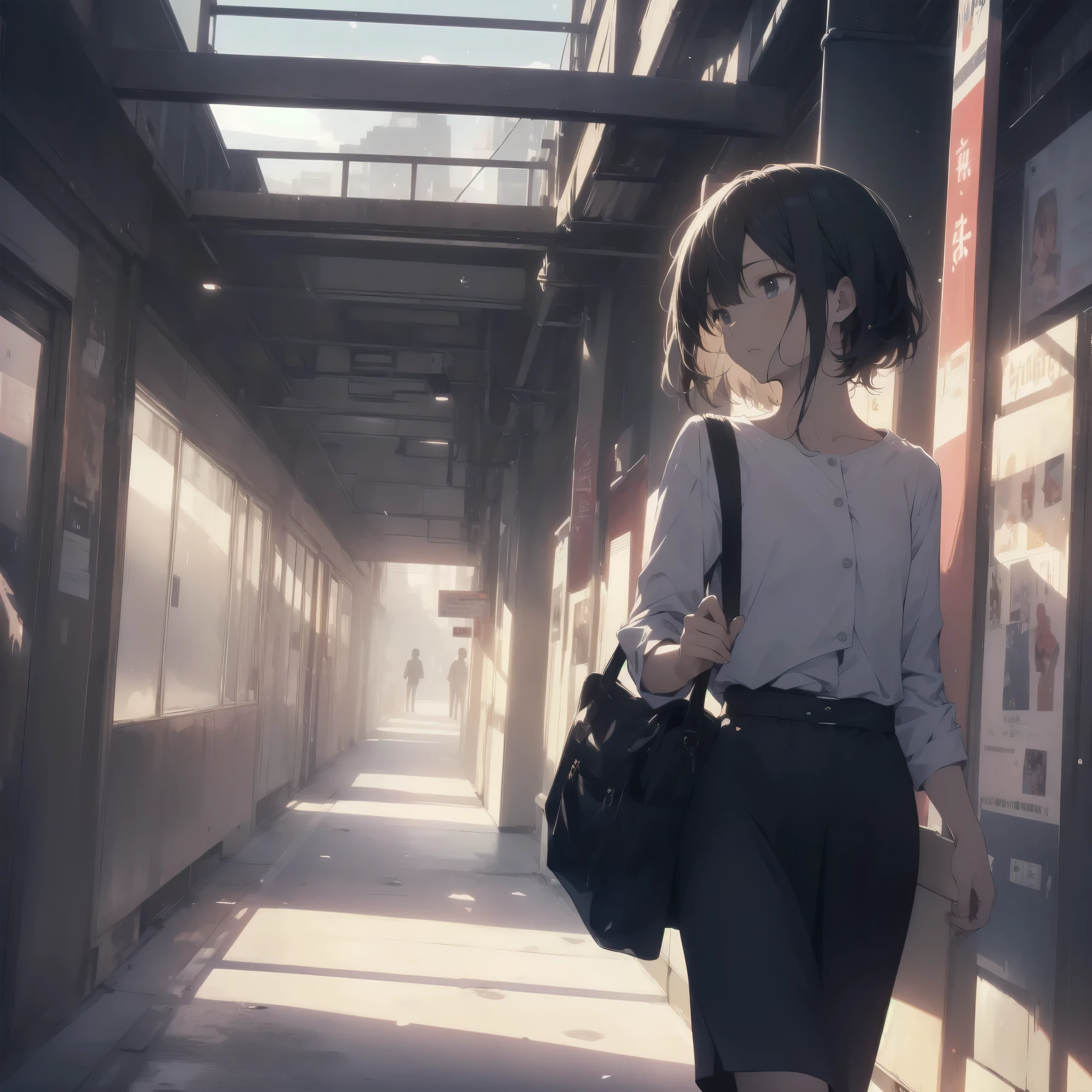 ultra-absurdres-Top quality by artist God, ultra-detailed, high resolution, anime moe artstyle, best anime 8k konachan wallpaper, pixiv contest winner, pool:2810, perfect anatomy,break, 1girl, (Please draw a girl walking sleepily to school alone. )break,(Solo,little female, 13-year-old:1.3),Full limbs, complete fingers,a junior high school student, (very short hair), short cut, flat chest, , small butt, small black eyes, beautiful detailed eyes, well-proportioned iris and pupils, expressive eyes, highres detailed hair, soft expression, salor school_uniform, sailor collar, serahuku, bow, pleated skirt,(Detailed Lighting), (Detailed background), in the School commute route. break,super detailed skin, Best cinematic lighting powered by famous artist, 8k,beauty illustration,photoshop_(medium),very aesthetic,break,((artist:kotorai )), artist:clamp ,artist:carnelian ,artist:kantoku ,
