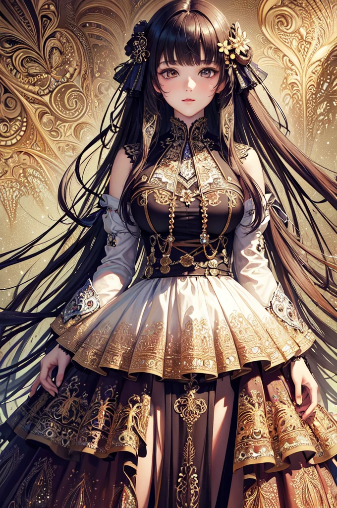 (masterpiece, top quality, best quality, official art, beautiful and aesthetic:1.2), (1girl), extreme detailed,(fractal art:1.3),colorful,highest detailed
