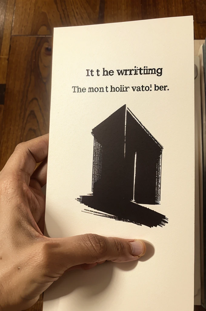 Hand holding dregs writing