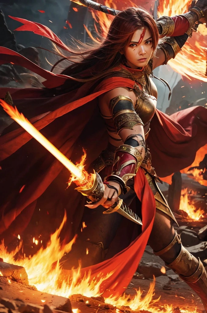 Runaway Warrior metal Flaming Sword Gauntlet