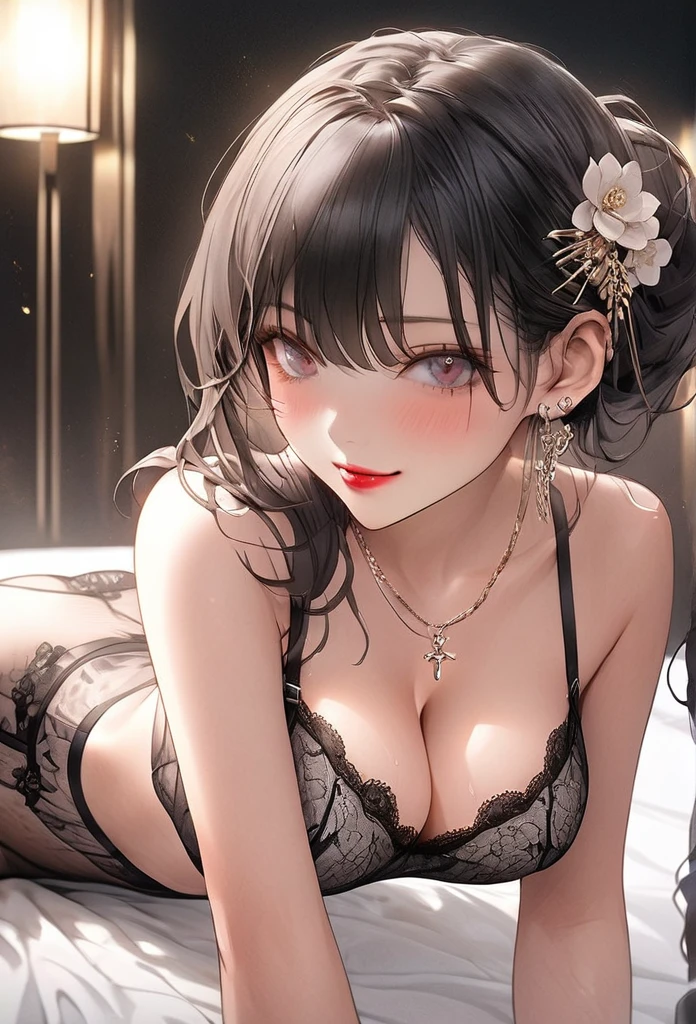 Highest quality 4K Soapland Red light district A dimly lit but sparkling bathroom Large mirror Sit elegantly on the mat bed A sophisticated gravure idol Young Sensual Gravure Idol Gorgeous Japanese Model Young Japanese Attractive 30 year old Japanese widow Graceful and sensual pose Black penis vibrator in hand, Masturbation Masturbation play,alone、Lewd face Shy and seductive look A look of contempt Contemptuous gaze Captivating smile Slightly parted lips Seductive red lips Sexy Body Clear Eyes Round eyes Mole on one side Beautiful and firm breasts Beautiful E Cup Breasts Attractive nail art Chignon Hairstyles Hair tied up Medium Long Hair Light brown black hair hair ornaments Sexy see-through floral white lace bra,White thong with obscene floral lace, necklace garter belt Black lace stockings Earrings Red High Heels 派手なnecklace Fine details Beautiful anime illustrations Beautiful Face alone High resolution, One Girl, Highest quality, Attention to detail, Professional, Vibrant colors, Perfect Anatomy, ideal facial features, 理想的なProfessionalポーションの図, Perfectly beautiful body, Highly detailed skin, Glowing Skin, Glowing Skin, Cleavage Mature hot body Sparkle Effect, Anime Style, photograph, Manga illustration Fine and exquisite texture, Detailed and precise brushwork, Detailed and vivid depiction, Anatomically correct, Absurd aesthetics, Luxurious silk texture, Highest qualityの装飾, Detailed and attractive skin,