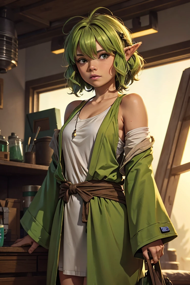 short yoda with a full head of shaggy thick hair
