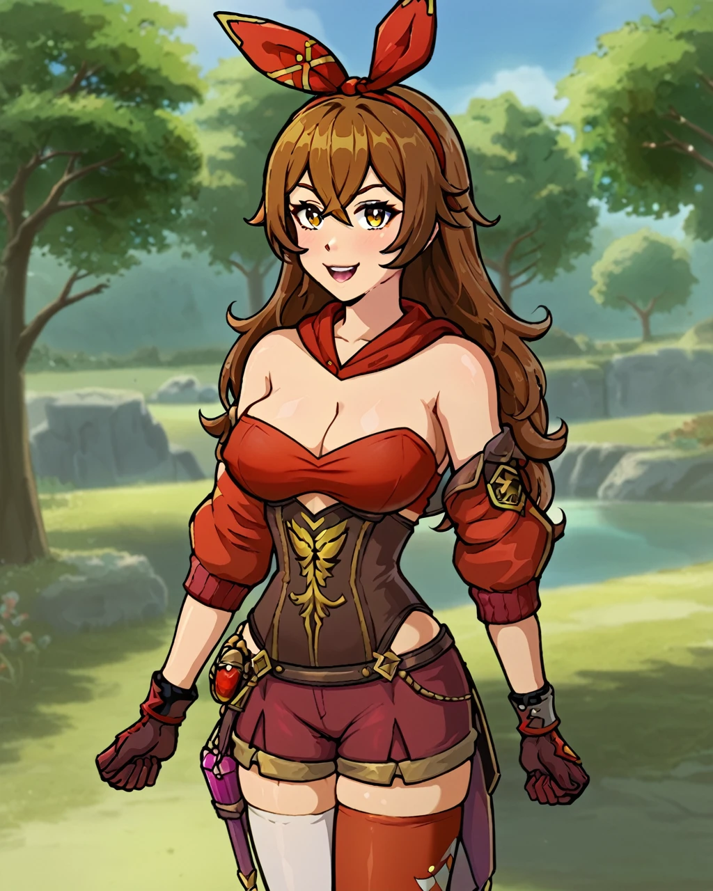 Genshin impact Amber, sexy pose