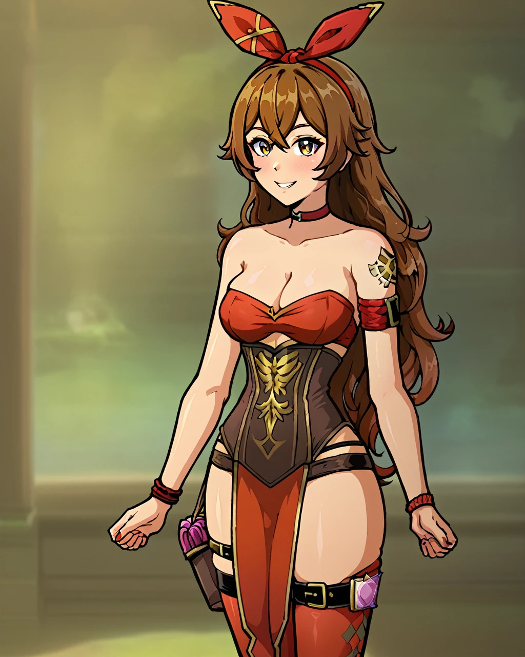 Genshin impact Amber, sexy pose