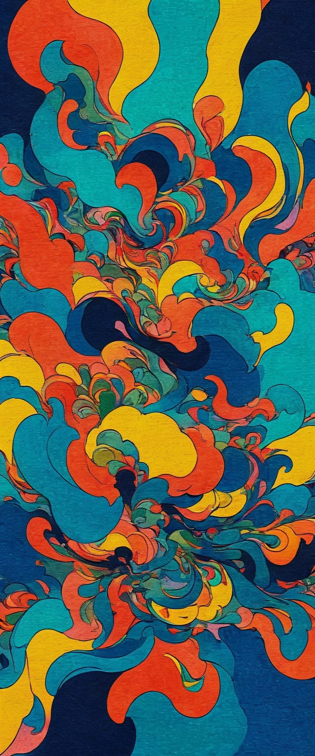 Psychedelic风格男, (Model pose, epic:1.0) . Vibrant colors, Rotate the pattern, Abstract Form, Surrealism, Psychedelic