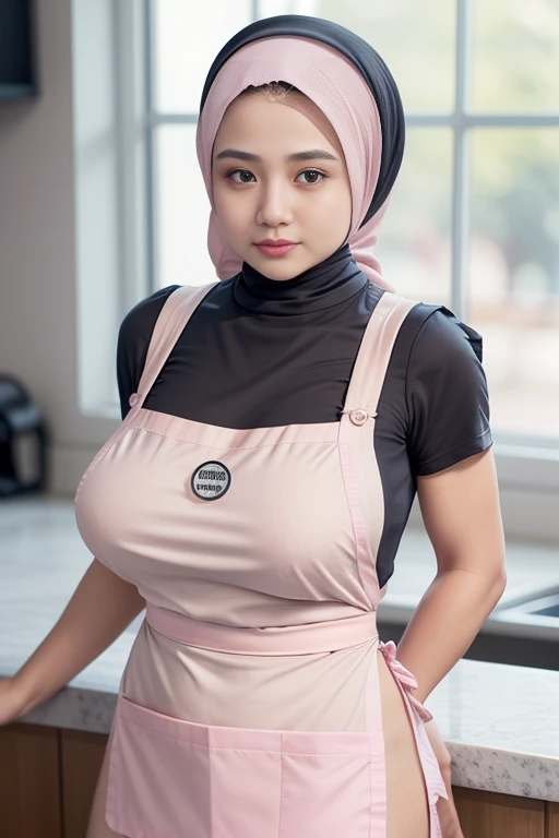 wearing a mini apron without any shirt and clothes just wearing a mini apron, ((Old Lady:1.5)), ((SHORT HIJAB)), ((Gigantic tits:1. 5)), (dynamic photograph of a 30 year old Indonesian woman), (slim top, cotton panties), (straight non curly hair), (highly detailed face:1.4), (vascular muscles and abs:1.3), (background inside light, bright, private gym:1.1), (8k, uhd, dslr, high quality, cinematic lighting, bokeh), (dramatic, award winning photography, incredible masterpiece:1.3), (((sexy sultry stare at camera:0.8))), ((she is ready to dominate you:0.5)), ((beautiful feminine face)), add_detail:1, (((wearing pink huge mini apron without any clothes ))),