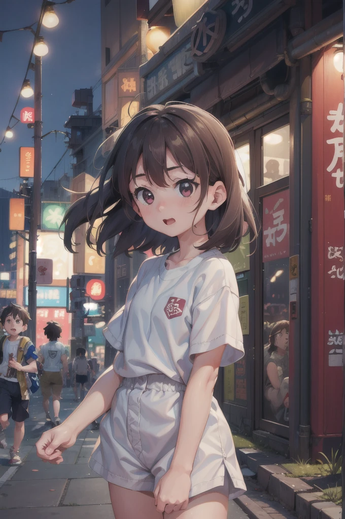 1girl, Tokyo street,night, cityscape,city lights, upper body,close-up, 8k, RAW photo, best quality, masterpiece,realistic, photo-realistic,  Anime v1