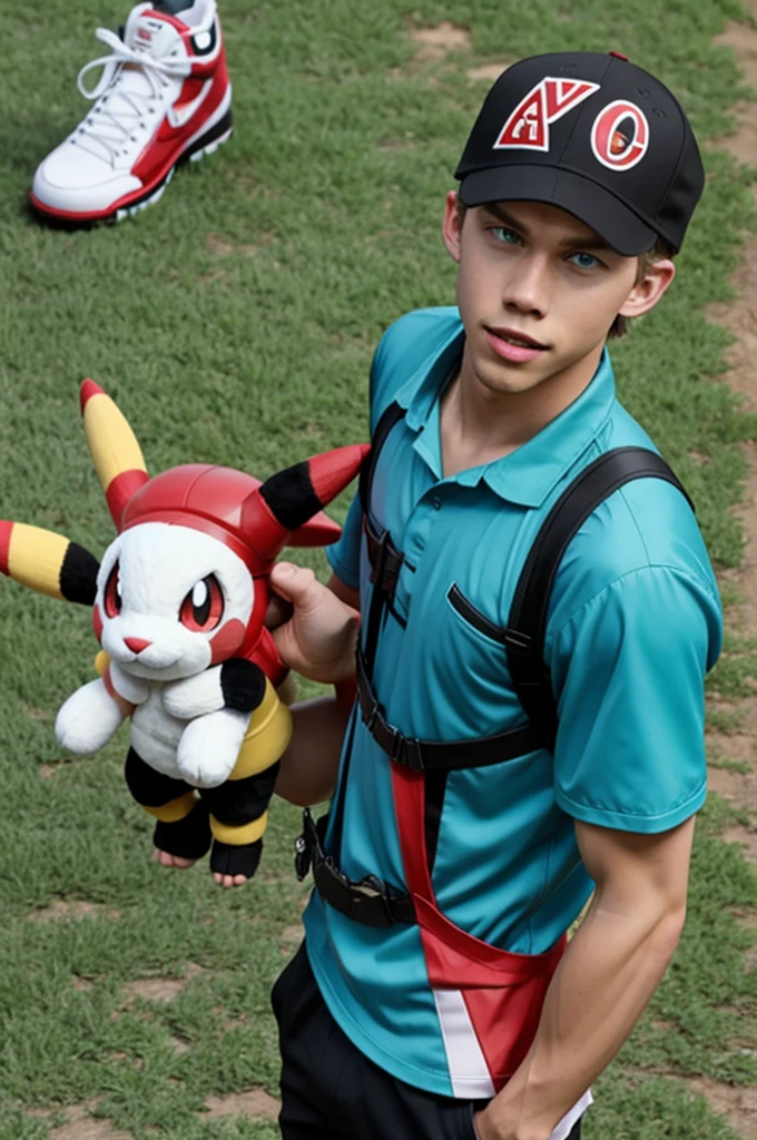 Austin Butler as a Pokemon trainer
