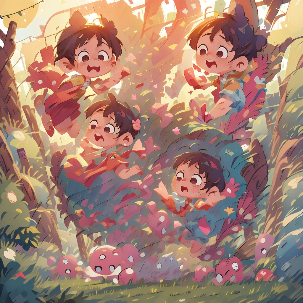 Anime baby crying a sister carries the crying at a city top quality masterpiece