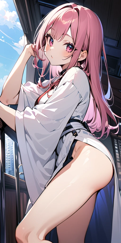 ((Highest quality、masterpiece、Anime Style、Highest quality、High resolution、8k、detailed、ultra-detailed:1.3))、Long legs、Sharp focus:1.2, Beautiful woman with perfect figure:1.4、(smile:1.2), double eyelid、30-year-old woman、Sexy pose、((((Shut your mouth.、One Woman、ワンピース:1.5)))),The background is tokyo