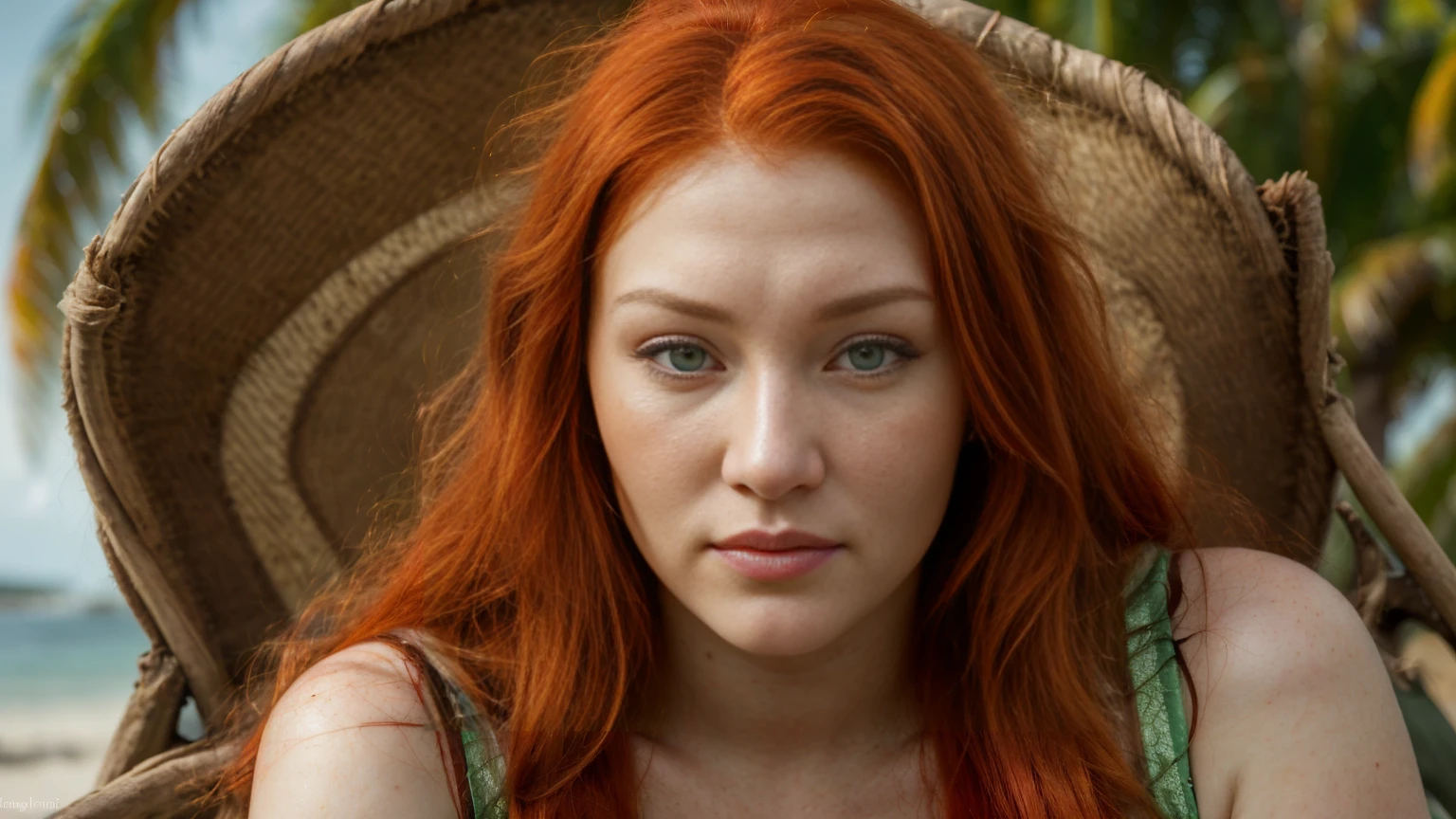 Sunshine ,Beaches ,Oranges ,Everglades ,Alligators ,Disney ,Keys ,Hurricanes ,Miami, Citrus,smile,suspicious glance,distrustful gaze,skeptical look,accusatory stare,blaming gaze,Asian eyes,Slanted eyes,Narrow eyes,Squinted eyes,Almond-shaped eyes,Orientally-shaped eyes,lord of the ring,elf,arwen,leg spread,sulphurous,lascivious, torrid, (bella hadid:1.1),look towards the viewer,beautiful detailed face,beautiful detailed body,long red hair,ginger, red head ginger,long red-haired girl with green eyes,realistic photo,highres,ultra-detailed,photorealistic,vivid colors,bokeh, concept artists,green eyes, long red hair,ginger,red head ginger,best quality, 4k, 8k, highres,masterpiece:1.2, ultra-detailed,realistic, photorealistic, photo-realistic:1.37, girl with green eyes and long red hair, stylish makeup, perfect lighting, glamorous pose, a close up of a woman with red hair, with red hair and green eyes, red head, red hair, she has red hair, red girl, red hair girl, with red hair, red hair and attractive features, brilliantly colored, red hair goddess, red hair girl
