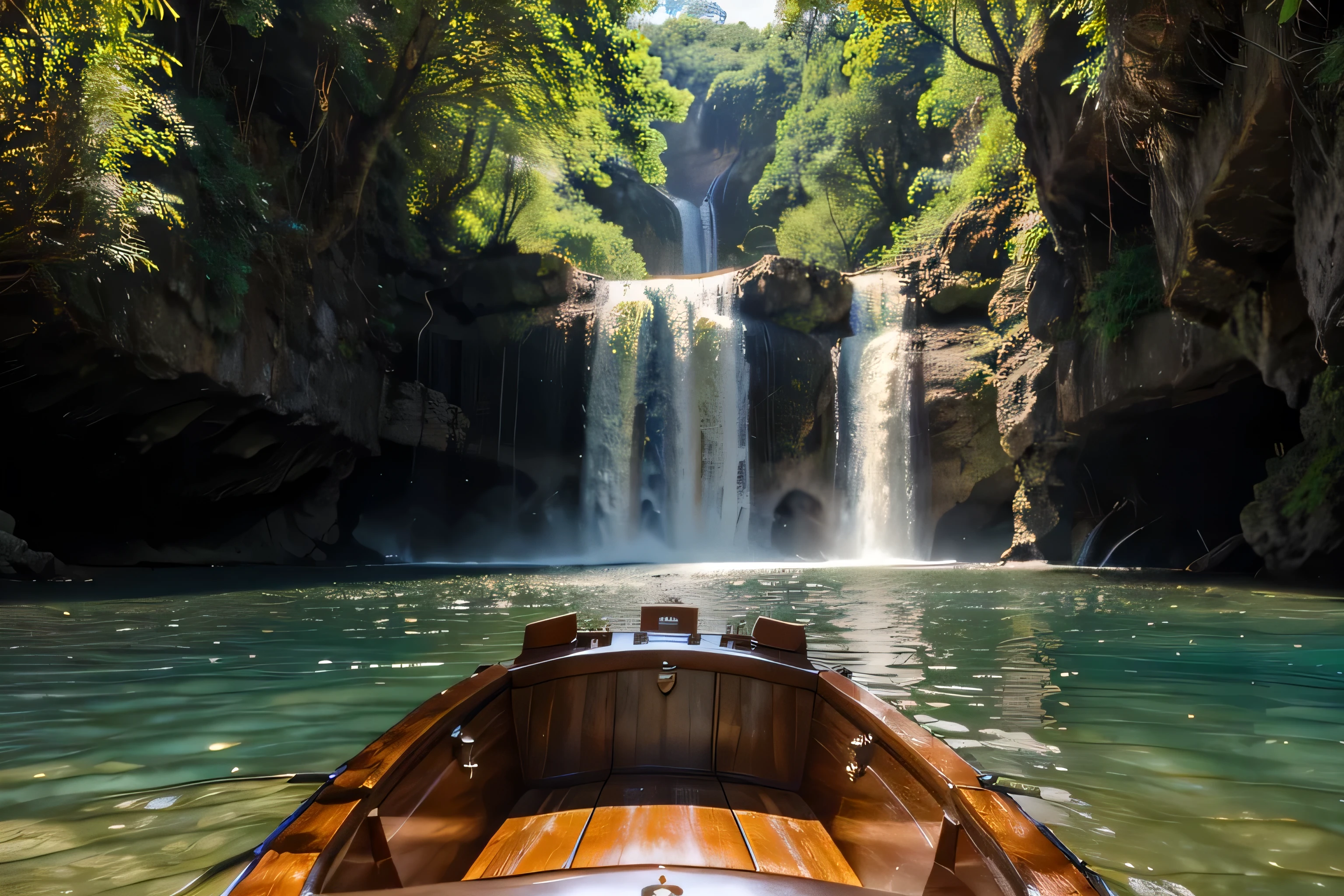 waterfall, falling water