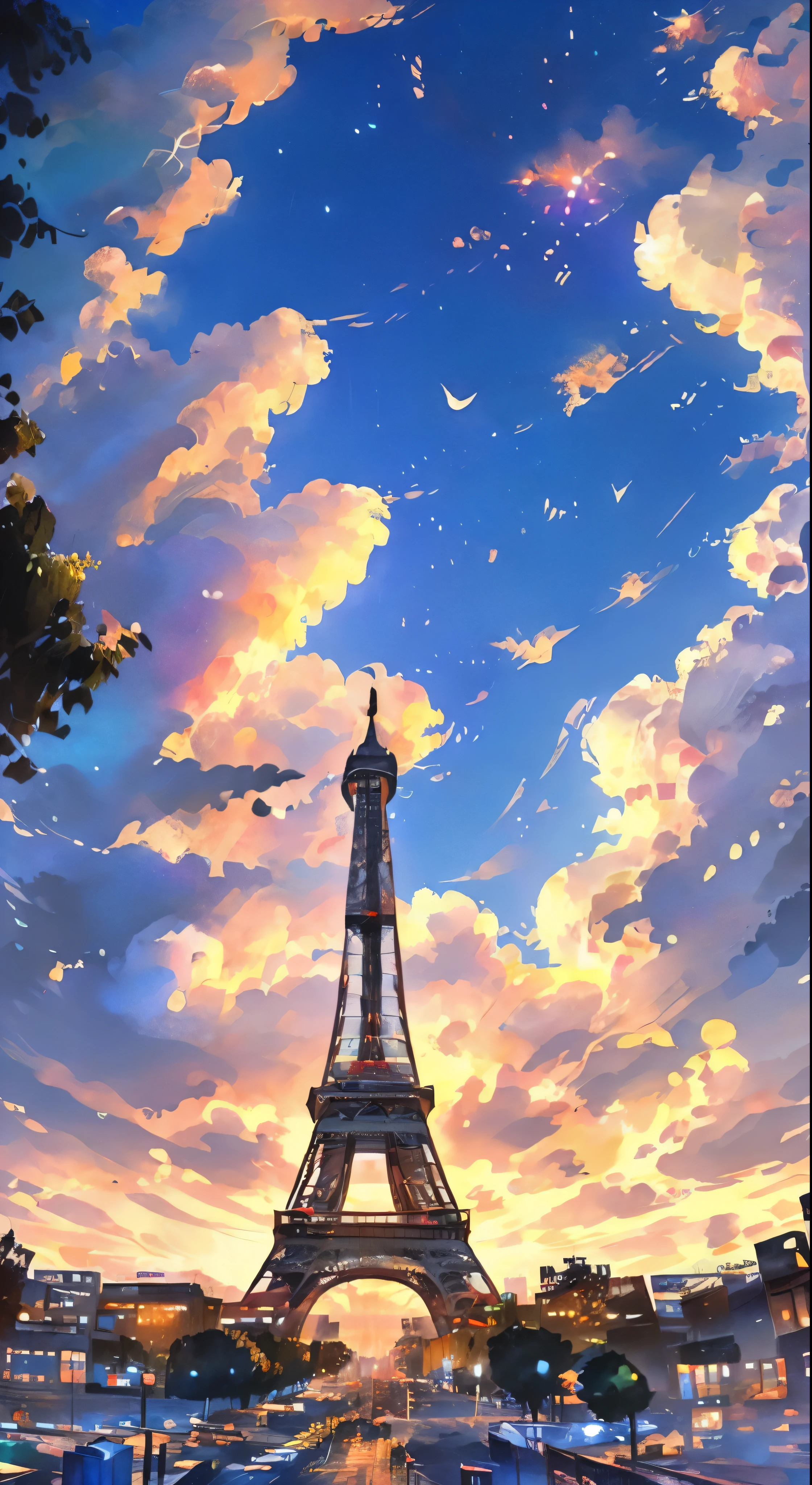 With high definition images、The towering metropolis and the majestic Eiffel Tower、Illuminated by the Paris skyline at dusk、Breathtaking cityscape。This impressive piece ieticulously reinterpreted against the backdrop of the City of Light、Provides highly detailed close-ups。High-definition aesthetics seamlessly combined、It depicts a captivating city, breathtakingly illustrated by artists Jen Bartel and Alina Aena Enami.。 This charming streetscape is reminiscent of Raleigh&#39;s unique style.、It is a testament to the miniature of a work of art.。Each piece has a life force
