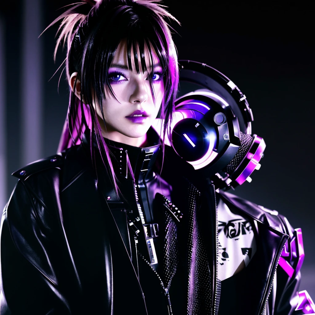 フェイスペイントをしたサイボーグのBeauty, whole body, cyber punk, Fashion Model, Beauty, Francis Bacon's painting style, BREAK Best quality.