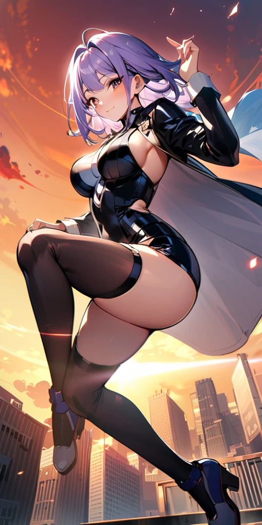 ((Highest quality、masterpiece、Anime Style、Highest quality、High resolution、8k、detailed、ultra-detailed:1.3))、Long legs、Sharp focus:1.2, Beautiful woman with perfect figure:1.4、(smile:1.2), double eyelid、30-year-old woman、Sexy pose、((((Shut your mouth.、One Woman、ワンピース:1.5)))),The background is tokyo