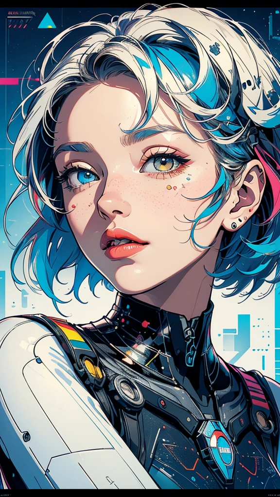 (((masterpiece, highest quality))),(((solo:1.2))),(((1girl:1.2))),32k wallpaper, very detailed, poster, vintage science fiction,(((((geometric cinematic movie poster))))), ((bauhaus)),(shape),(((abstract))),(mid century modern),movie poster,(((((portfolio))))),(((((Close-up))))),(((((bust up))))),((((more various angle)))),(((highlight))),Vast landscape,((((heterochromia)))),(((complete. detailed face))),(((Extremely talented))),(((most complecated machine))),(Colorful color scheme)