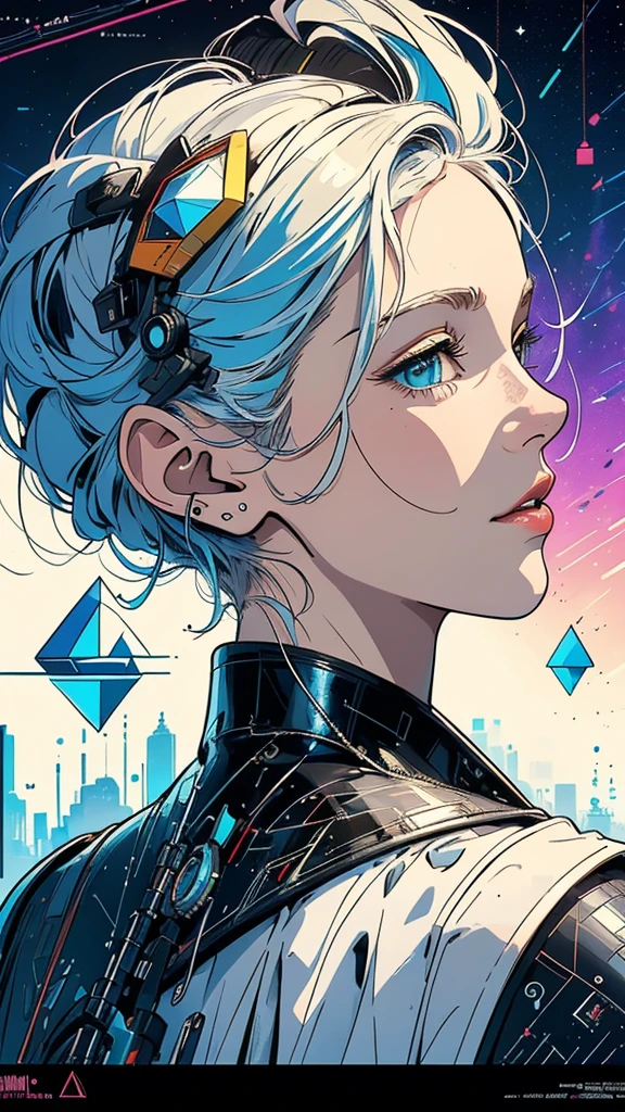 (((masterpiece, highest quality))),(((solo:1.2))),(((1girl:1.2))),32k wallpaper, very detailed, poster, vintage science fiction,(((((geometric cinematic movie poster))))), ((bauhaus)),(shape),(((abstract))),(mid century modern),movie poster,(((((portfolio))))),(((((Close-up))))),(((((bust up))))),((((more various angle)))),(((highlight))),Vast landscape,((((heterochromia)))),(((complete. detailed face))),(((Extremely talented))),(((most complecated machine))),(Colorful color scheme)