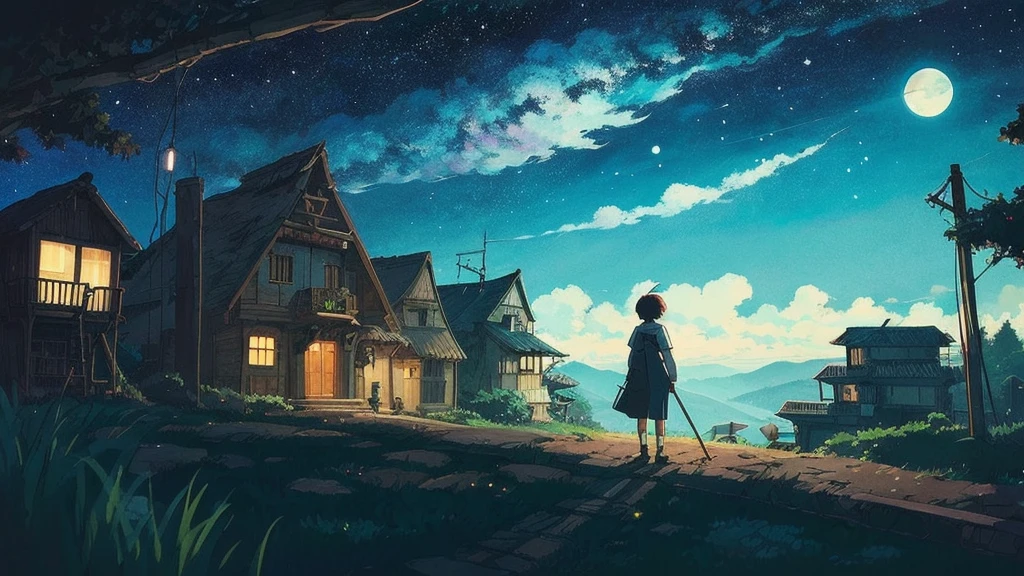 universe、Studio Ghibli、ジブリ風anime、Ghibli Art、anime、Ghibli Style