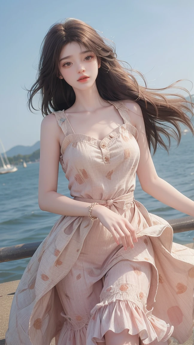 1girl, cheerful girl, carefree and happy, smiling, laughing, The girl is wearing a beautiful dress, the girl's eyes are bright and sparkling, very beautiful, cute and sweet 
