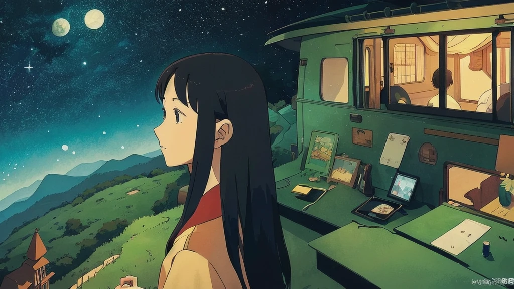 universe、Studio Ghibli、ジブリ風anime、Ghibli Art、anime、Ghibli Style